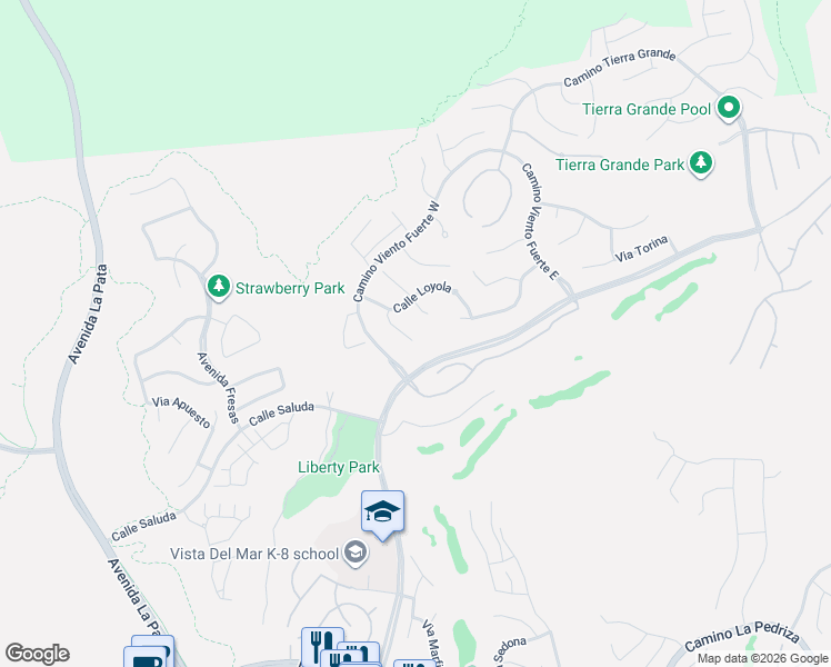 map of restaurants, bars, coffee shops, grocery stores, and more near 29 Calle La Espalda in San Clemente
