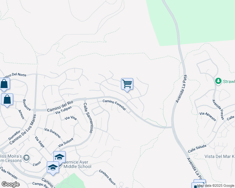 map of restaurants, bars, coffee shops, grocery stores, and more near 6326 Camino Marinero in San Clemente