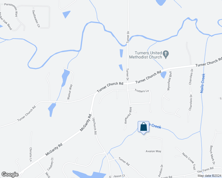 map of restaurants, bars, coffee shops, grocery stores, and more near 533 Trotters Lane in McDonough