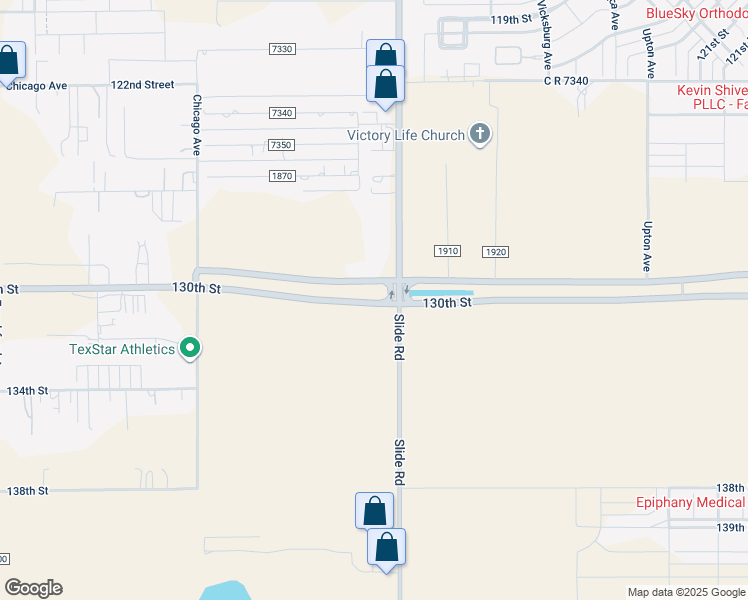 map of restaurants, bars, coffee shops, grocery stores, and more near in Lubbock