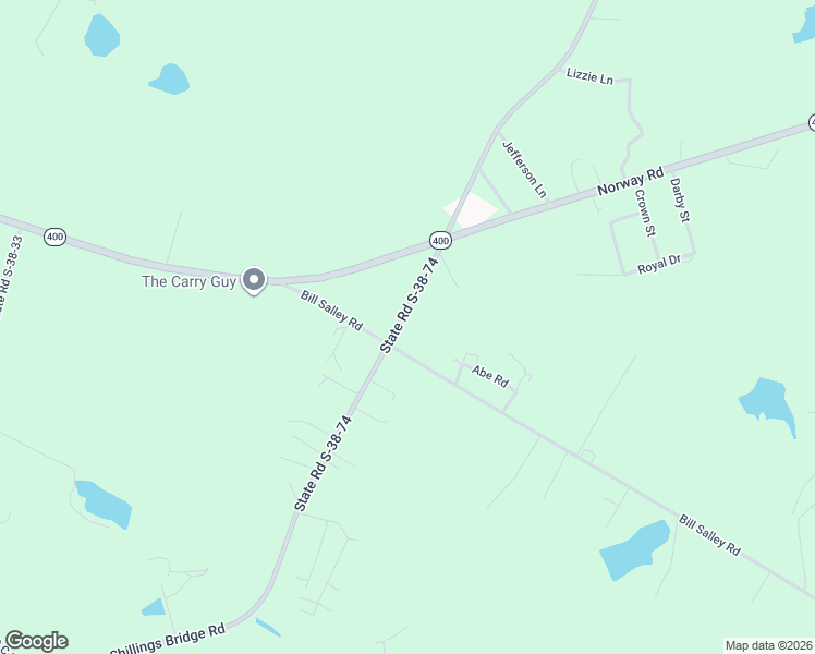 map of restaurants, bars, coffee shops, grocery stores, and more near 2123-2141 Shillings Bridge Road in Orangeburg
