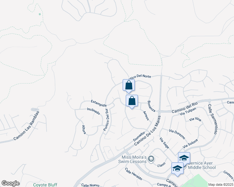 map of restaurants, bars, coffee shops, grocery stores, and more near 2911 Obrajero in San Clemente