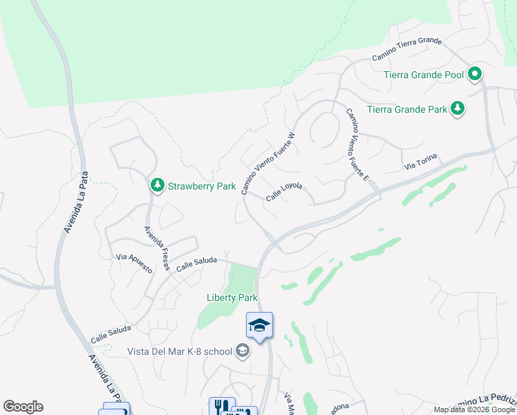 map of restaurants, bars, coffee shops, grocery stores, and more near 20 Calle La Espalda in San Clemente