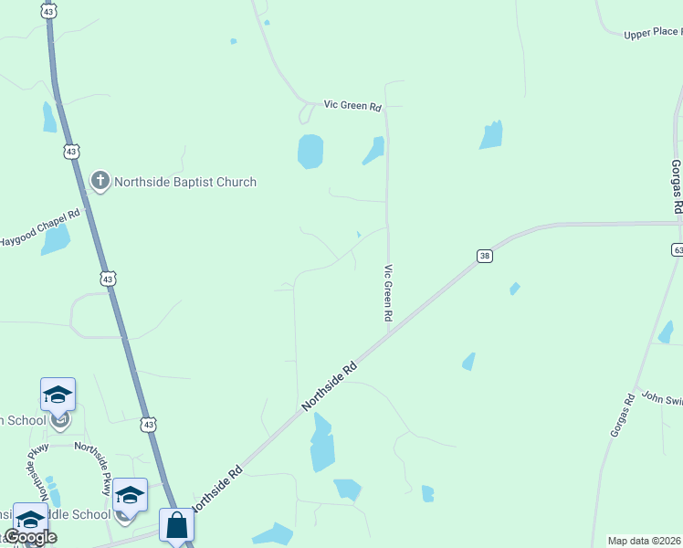 map of restaurants, bars, coffee shops, grocery stores, and more near 12550 Northside Road in Northport