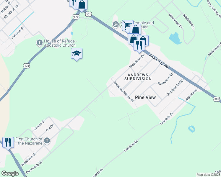 map of restaurants, bars, coffee shops, grocery stores, and more near 1221 Glenrobinson Lane in Orangeburg