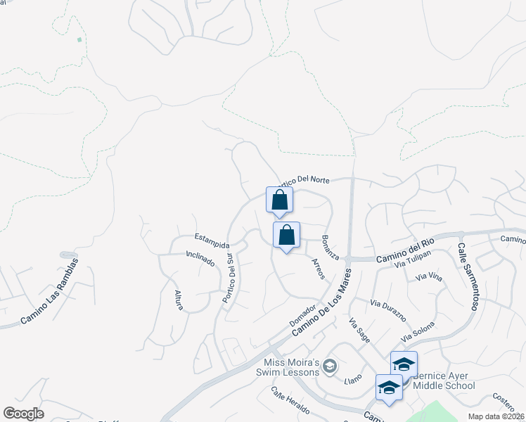 map of restaurants, bars, coffee shops, grocery stores, and more near 2914 Obrajero in San Clemente