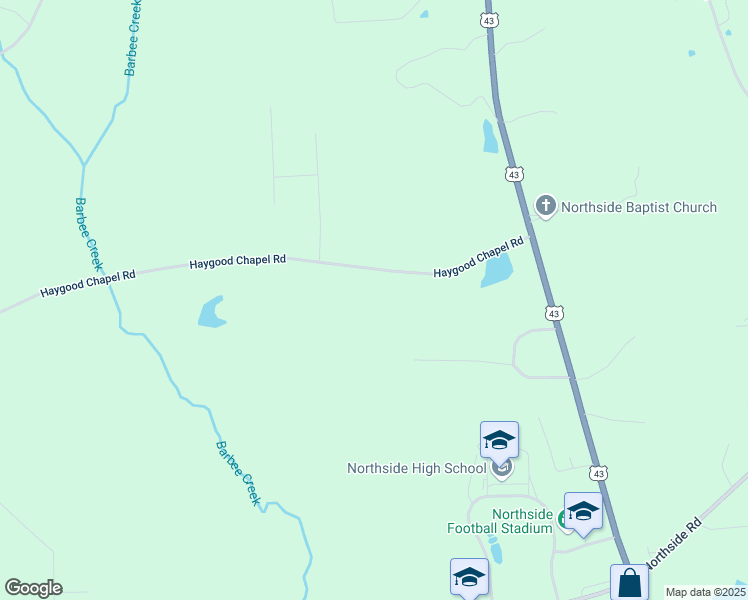 map of restaurants, bars, coffee shops, grocery stores, and more near 13226 Haygood Chapel Road in Berry