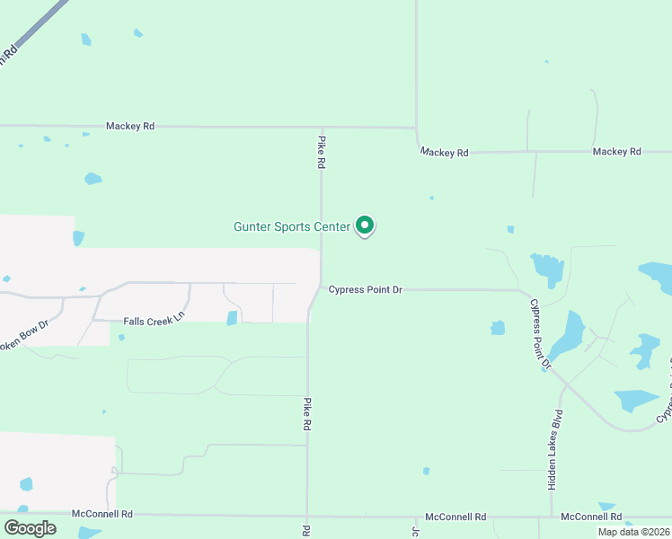 map of restaurants, bars, coffee shops, grocery stores, and more near 23 Cypress Point Drive in Gunter