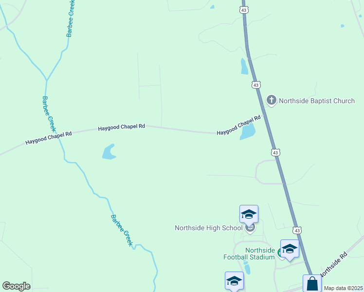 map of restaurants, bars, coffee shops, grocery stores, and more near 13226 Haygood Chapel Road in Berry