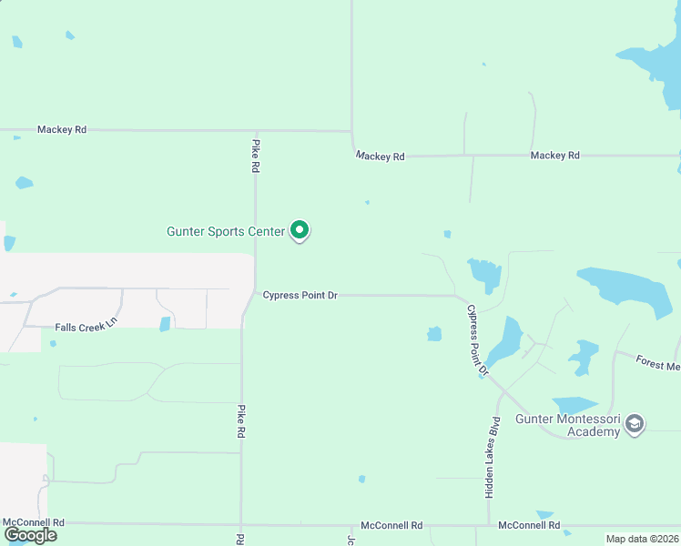 map of restaurants, bars, coffee shops, grocery stores, and more near 301 Cypress Point Drive in Gunter