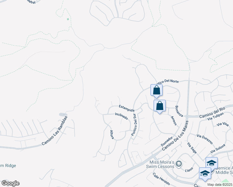 map of restaurants, bars, coffee shops, grocery stores, and more near 1311 Cadena in San Clemente