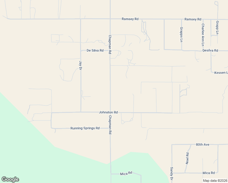 map of restaurants, bars, coffee shops, grocery stores, and more near 44590 Chapman Road in Anza