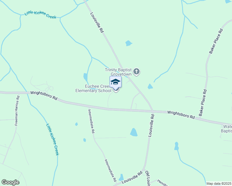 map of restaurants, bars, coffee shops, grocery stores, and more near 795 Louisville Road in Grovetown