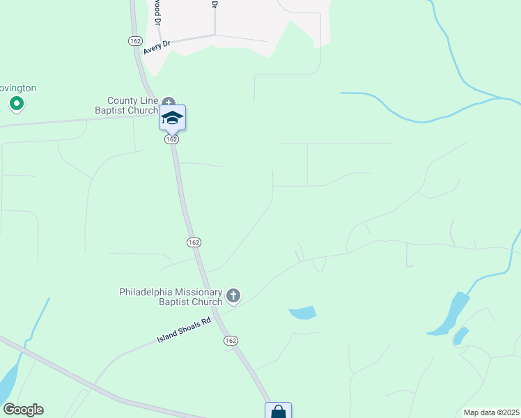 map of restaurants, bars, coffee shops, grocery stores, and more near 175 Cypress Drive in Covington