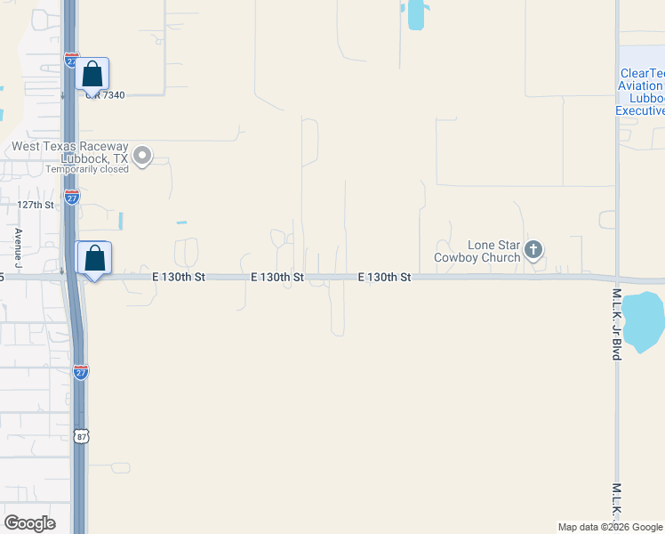map of restaurants, bars, coffee shops, grocery stores, and more near 409 East FM 1585 in Lubbock