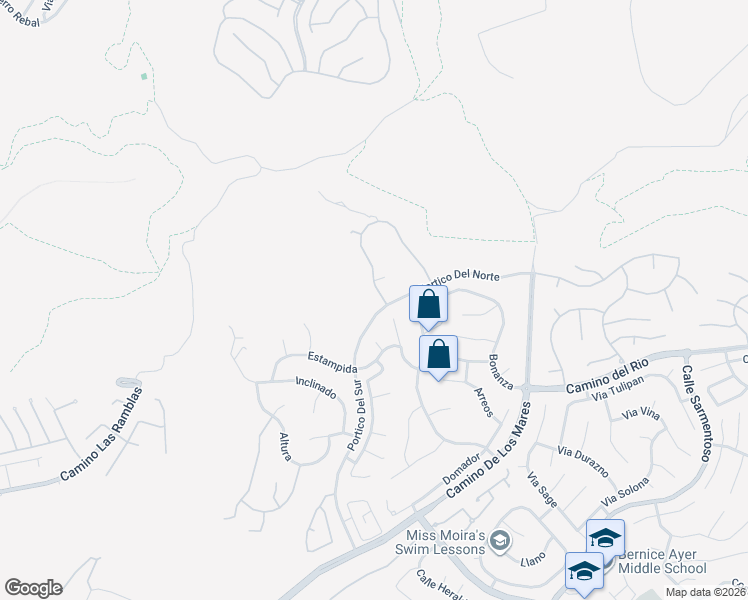 map of restaurants, bars, coffee shops, grocery stores, and more near 3001 Eminencia Del Sur in San Clemente