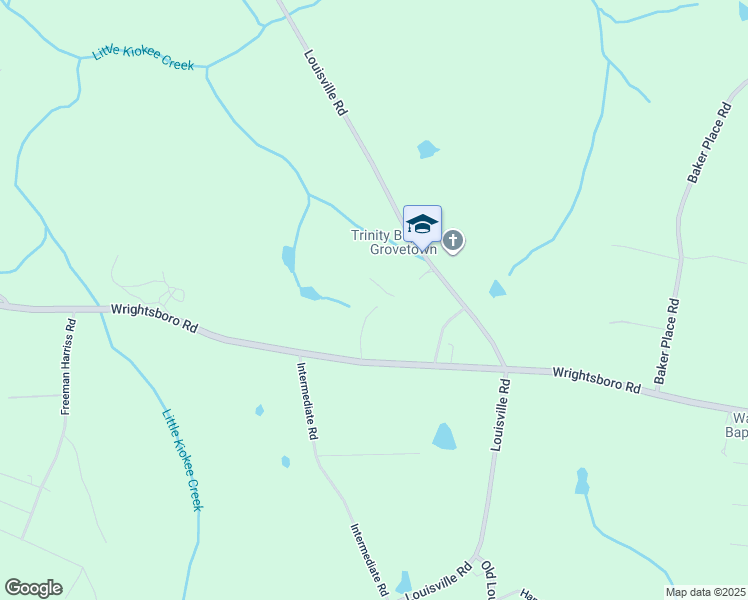 map of restaurants, bars, coffee shops, grocery stores, and more near 795 Louisville Road in Grovetown