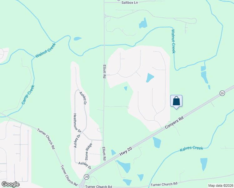 map of restaurants, bars, coffee shops, grocery stores, and more near 238 Elliott Road in McDonough
