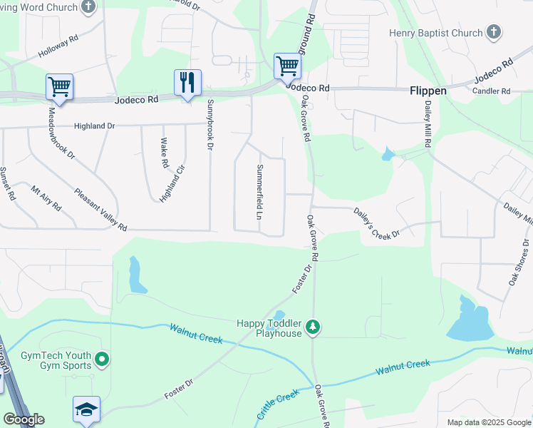 map of restaurants, bars, coffee shops, grocery stores, and more near 159 Summerfield Drive in McDonough