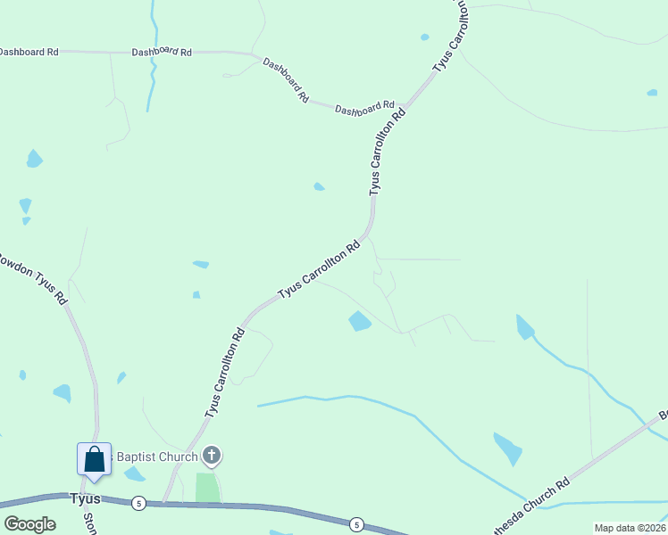 map of restaurants, bars, coffee shops, grocery stores, and more near 4144 Tyus Carrollton Road in Carrollton