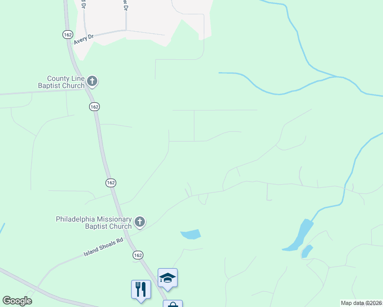 map of restaurants, bars, coffee shops, grocery stores, and more near 60 Trinity Drive in Covington