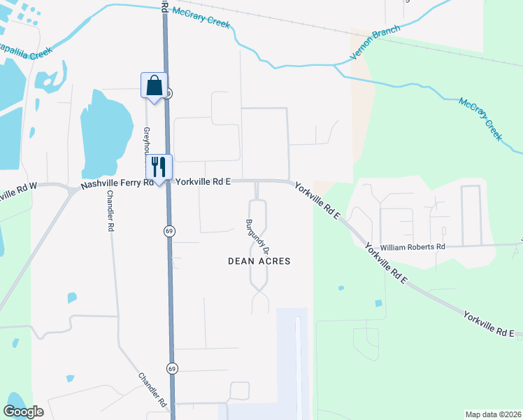 map of restaurants, bars, coffee shops, grocery stores, and more near 62 Maderia Drive in Columbus