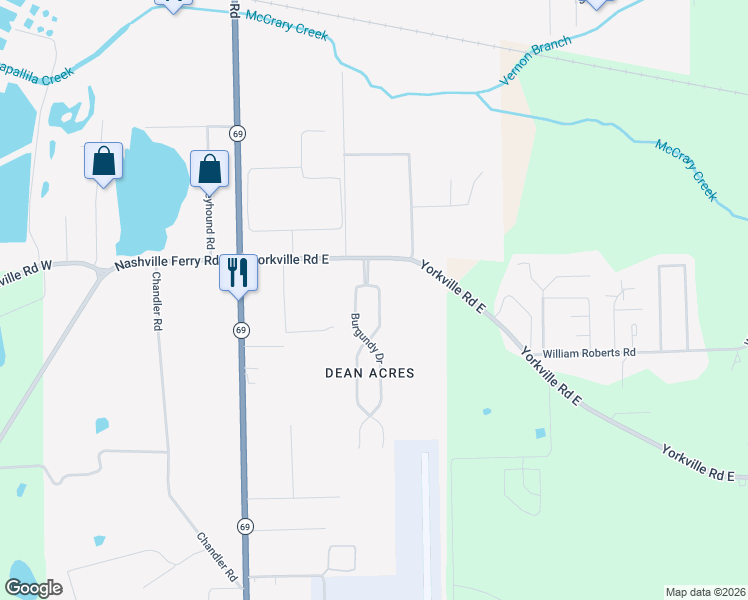 map of restaurants, bars, coffee shops, grocery stores, and more near 62 Maderia Drive in Columbus