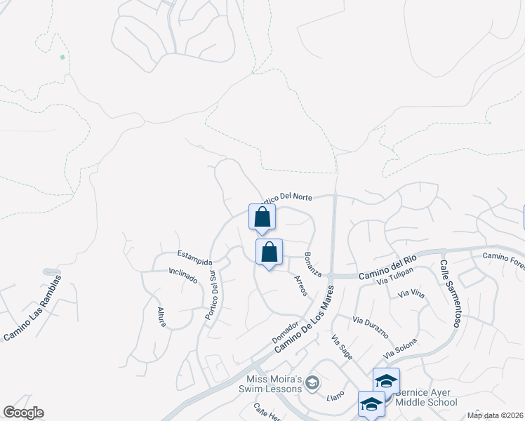 map of restaurants, bars, coffee shops, grocery stores, and more near 2971 Bonanza in San Clemente