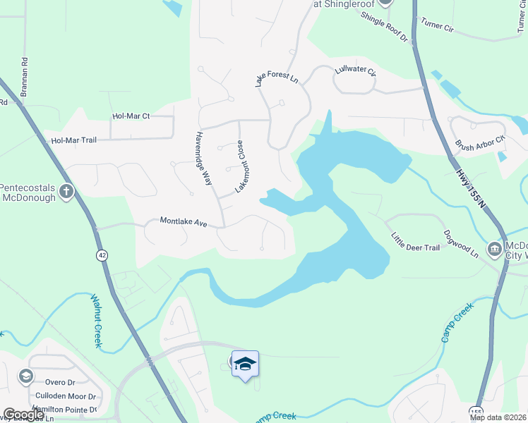 map of restaurants, bars, coffee shops, grocery stores, and more near 6080 Montlake Ave in McDonough