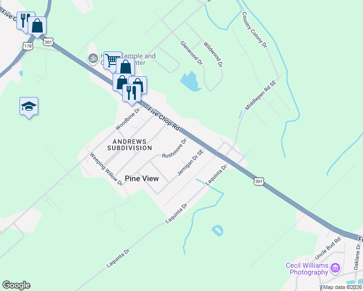 map of restaurants, bars, coffee shops, grocery stores, and more near 113 Trebie Road in Orangeburg