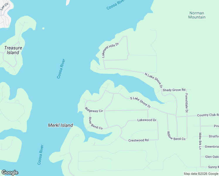 map of restaurants, bars, coffee shops, grocery stores, and more near 872 Ridgeway Circle in Talladega