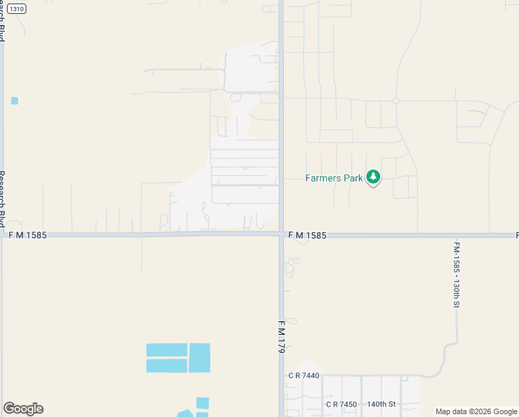 map of restaurants, bars, coffee shops, grocery stores, and more near 8708 FM 1585 in Wolfforth