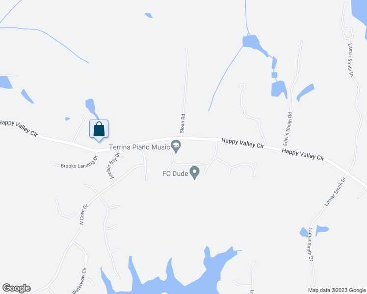 map of restaurants, bars, coffee shops, grocery stores, and more near 2755 Happy Valley Circle in Newnan