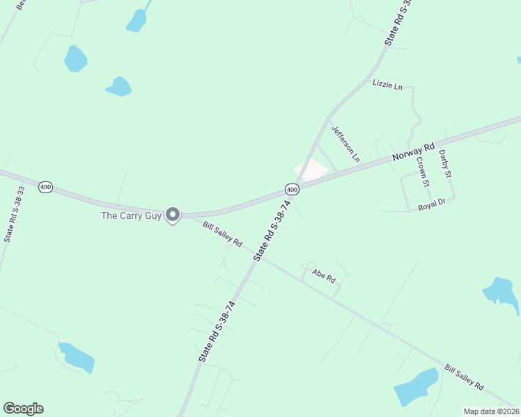 map of restaurants, bars, coffee shops, grocery stores, and more near 2123-2157 State Road S-38-74 in Orangeburg