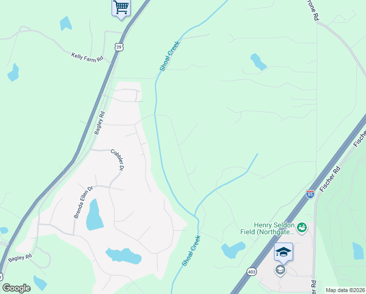 map of restaurants, bars, coffee shops, grocery stores, and more near 195 Hidden Brook Trail in Newnan
