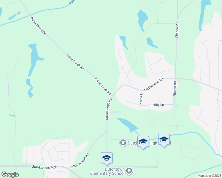 map of restaurants, bars, coffee shops, grocery stores, and more near 851 Pates Creek Road in Stockbridge