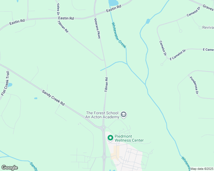 map of restaurants, bars, coffee shops, grocery stores, and more near 551 Veterans Parkway in Fayetteville