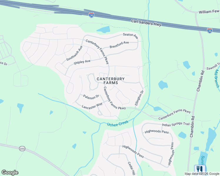 map of restaurants, bars, coffee shops, grocery stores, and more near in Grovetown
