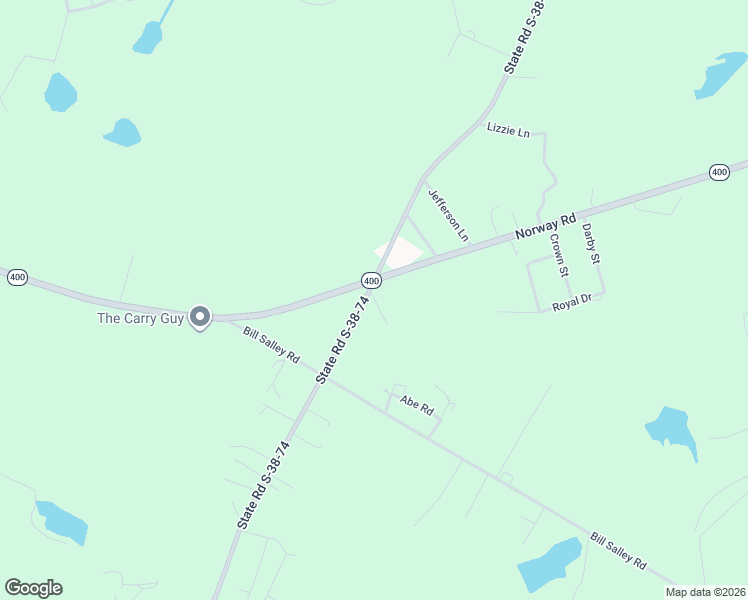 map of restaurants, bars, coffee shops, grocery stores, and more near 2123 State Road S-38-74 in Orangeburg