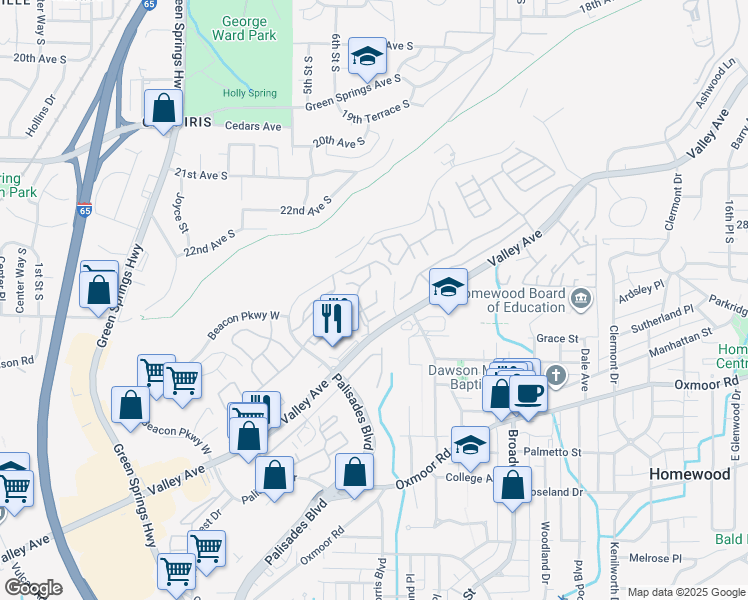 map of restaurants, bars, coffee shops, grocery stores, and more near 826 Cable Car Court in Birmingham