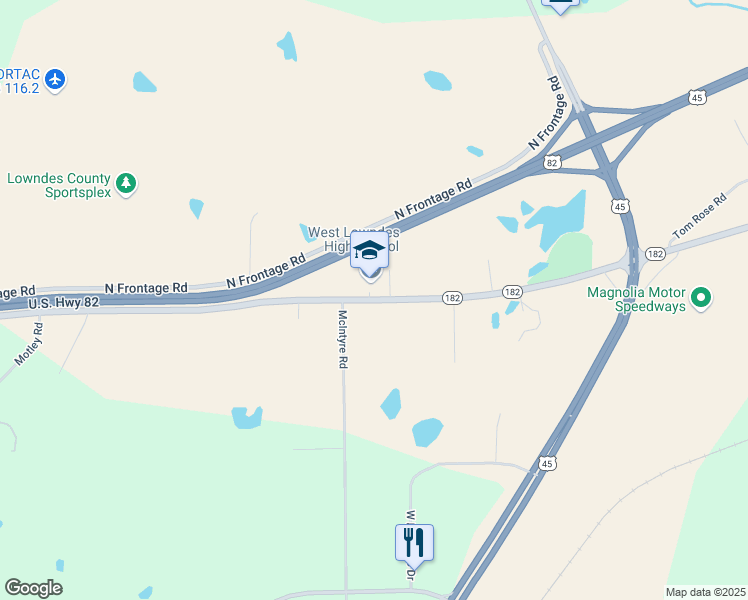 map of restaurants, bars, coffee shops, grocery stores, and more near 646 South Frontage Road in Columbus