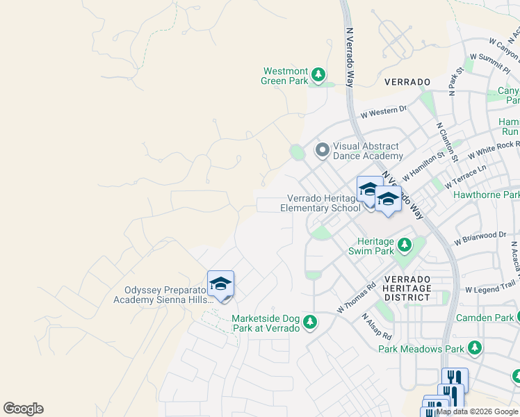 map of restaurants, bars, coffee shops, grocery stores, and more near 2980 North Riley Court in Buckeye