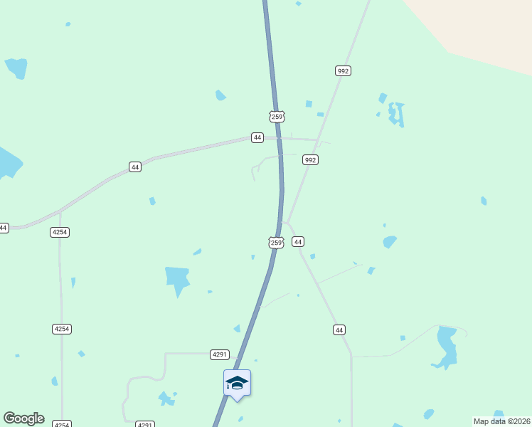 map of restaurants, bars, coffee shops, grocery stores, and more near 2668 U.S. 259 in De Kalb