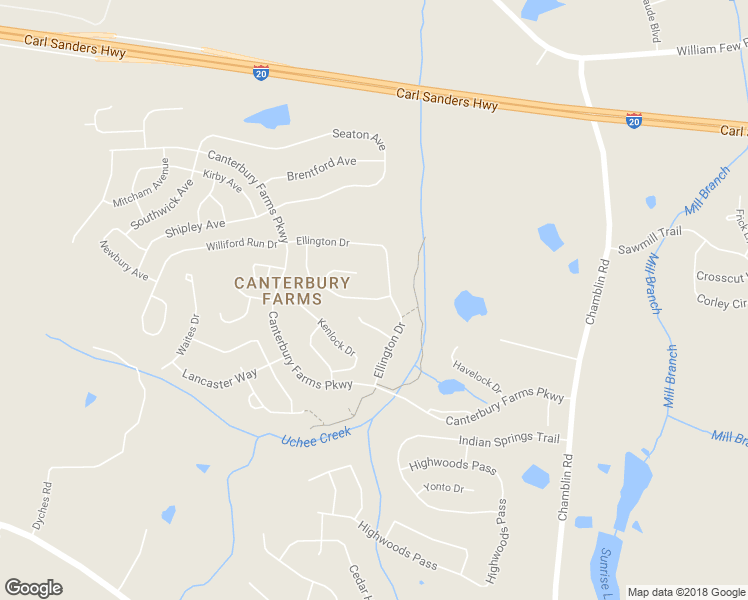 map of restaurants, bars, coffee shops, grocery stores, and more near 704 Coventry Avenue in Grovetown