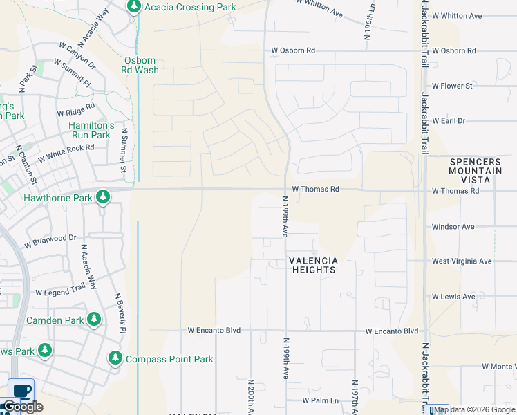 map of restaurants, bars, coffee shops, grocery stores, and more near 20538 West Edgemont Avenue in Buckeye