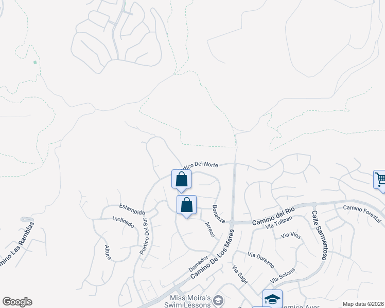 map of restaurants, bars, coffee shops, grocery stores, and more near 3200 Portico Del Norte in San Clemente