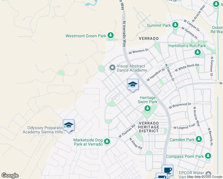 map of restaurants, bars, coffee shops, grocery stores, and more near 2837 N Riley Rd in Buckeye