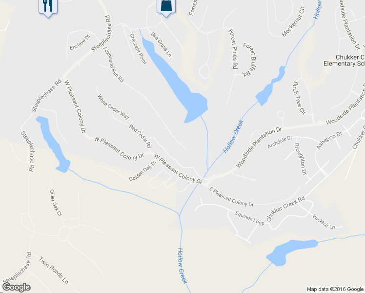 map of restaurants, bars, coffee shops, grocery stores, and more near 185 Foxhound Run Road in Aiken