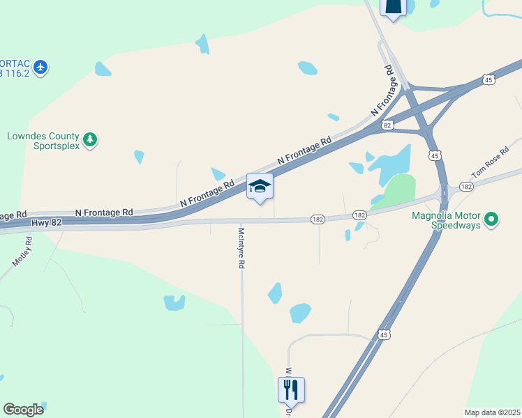 map of restaurants, bars, coffee shops, grocery stores, and more near 644 South Frontage Road in Columbus