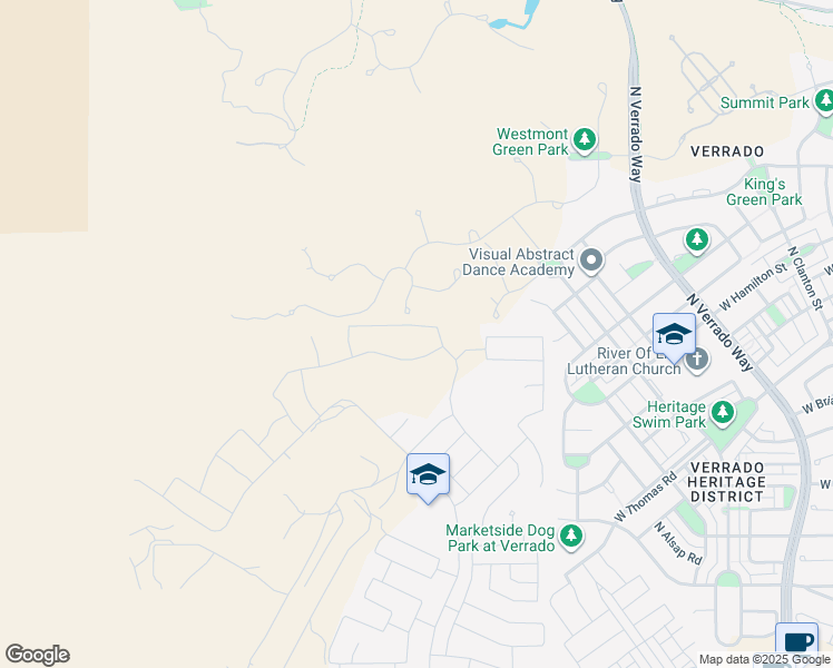 map of restaurants, bars, coffee shops, grocery stores, and more near 2961 West Mountain Cove Circle in Buckeye